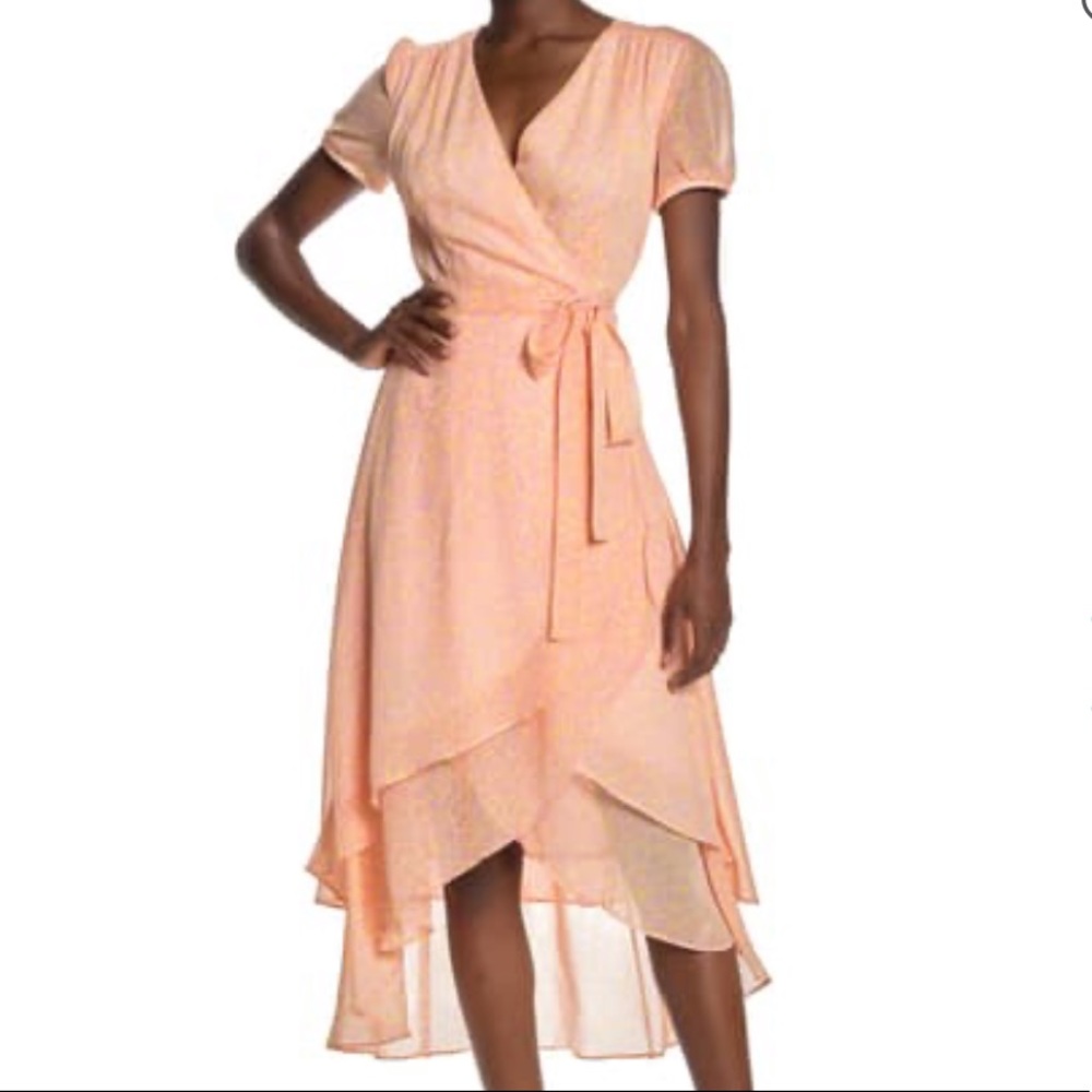 Betsey Johnson Peach Wrap Dress